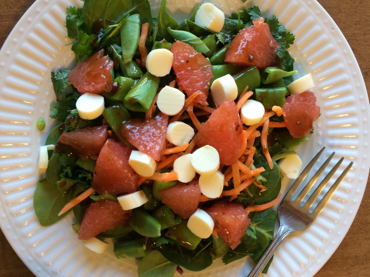 Grapefruit, Spinach, and Cilantro Salad